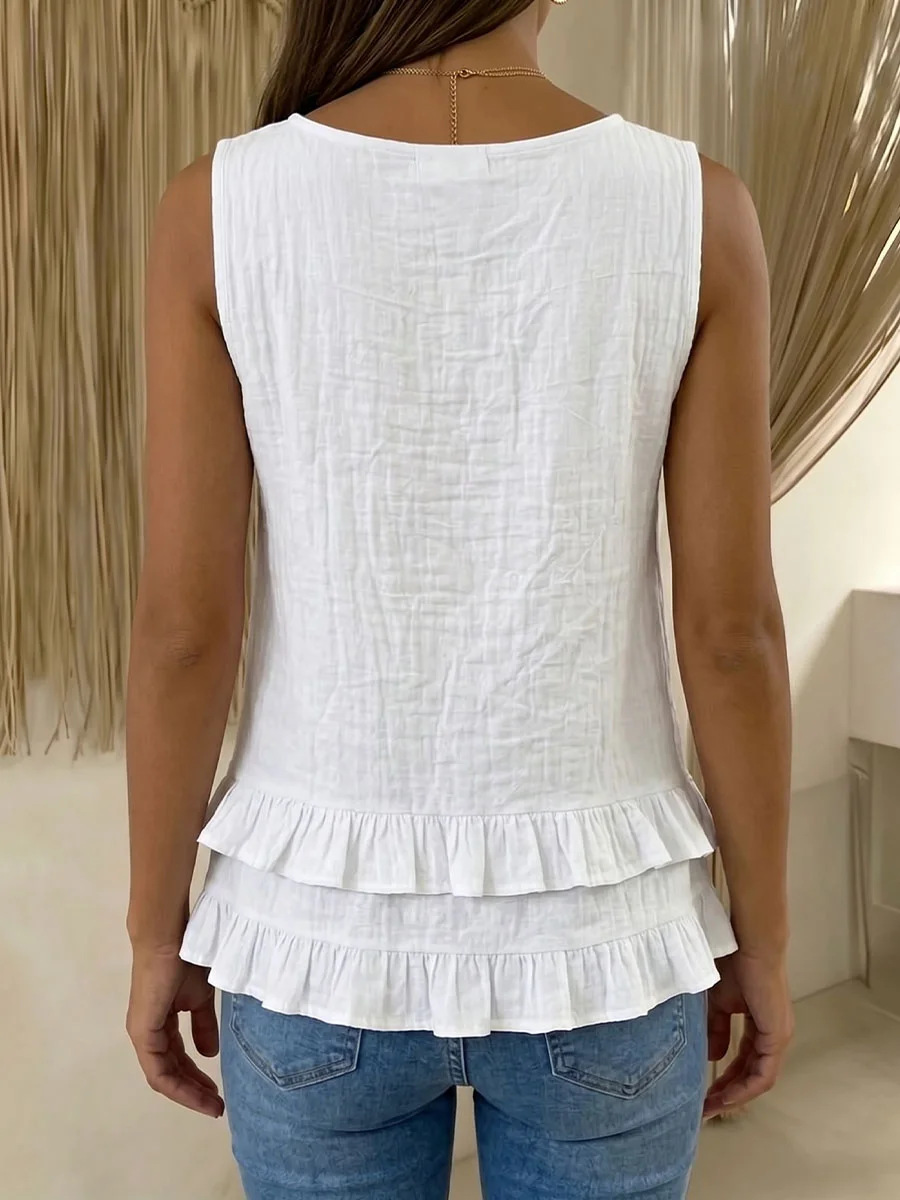 Womens Cotton Sleeveless T-Shirt