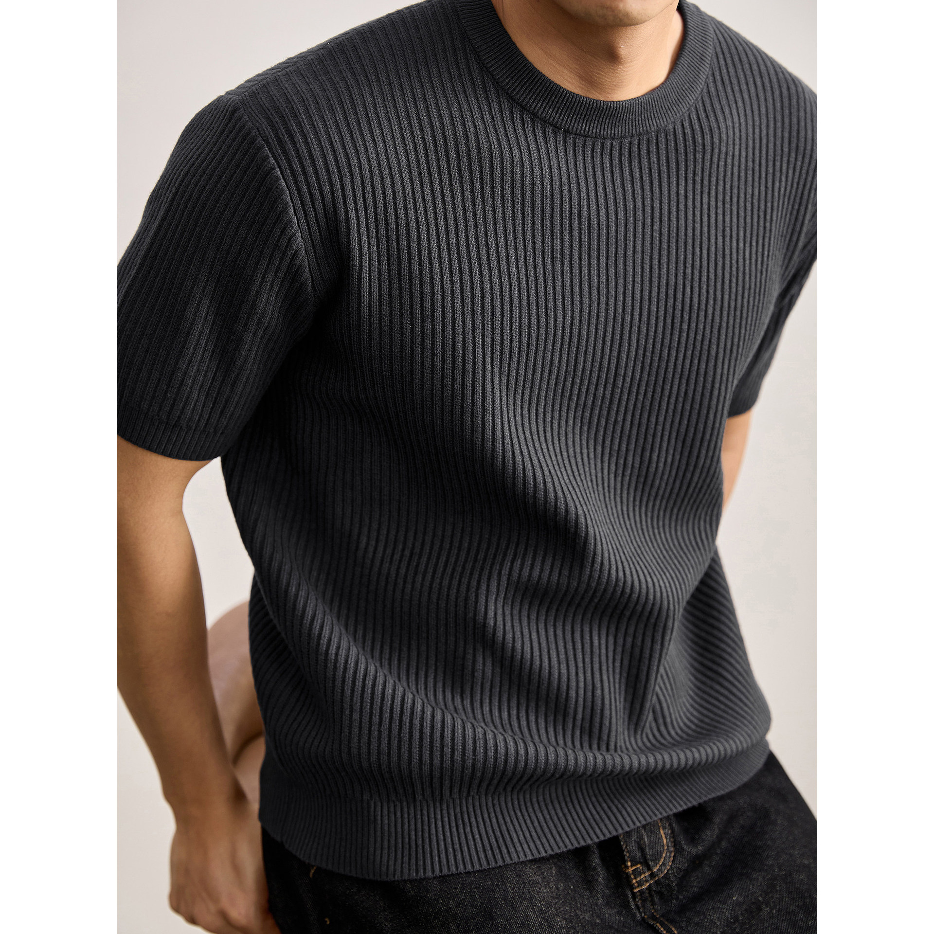 Mens Knitted T-Shirt
