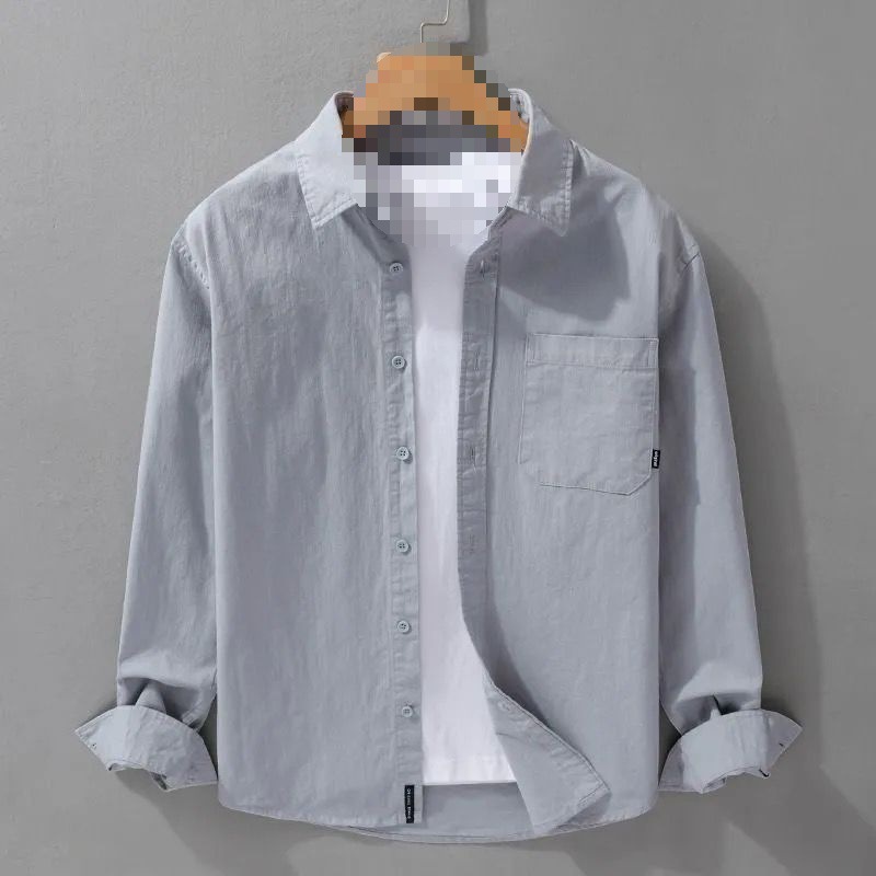 Mens Trendy Minimalist Japanese-style Loose-fit Shirt