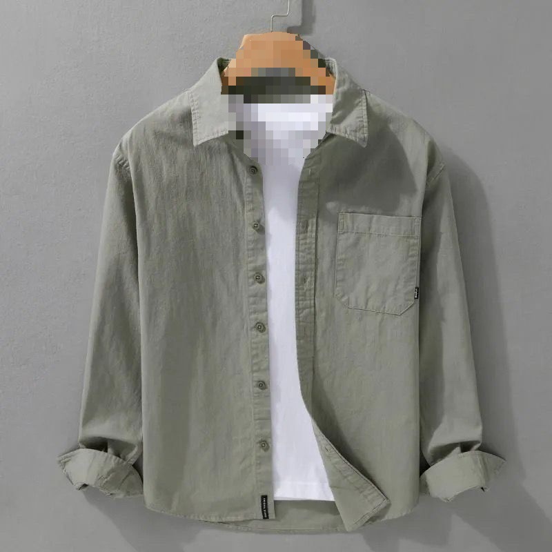 Mens Trendy Minimalist Japanese-style Loose-fit Shirt