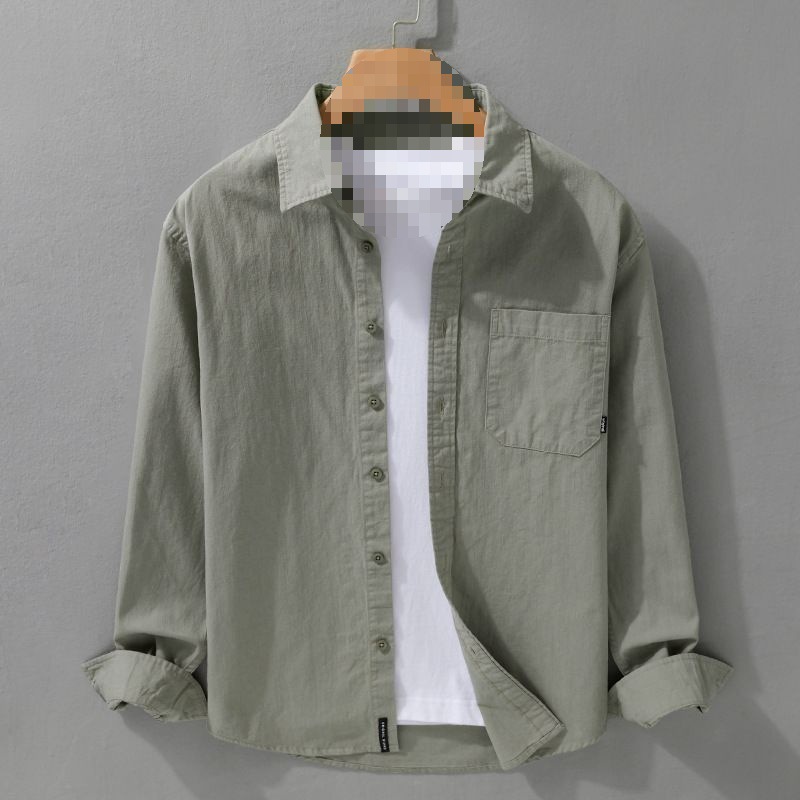 Mens Trendy Minimalist Japanese-style Loose-fit Shirt