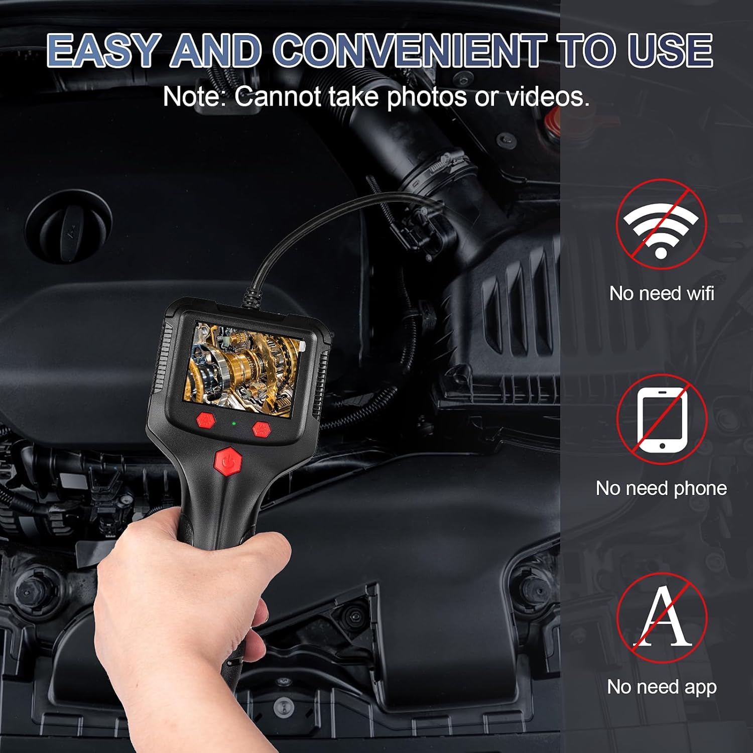 HD Dual-Lens Waterproof Endoscope