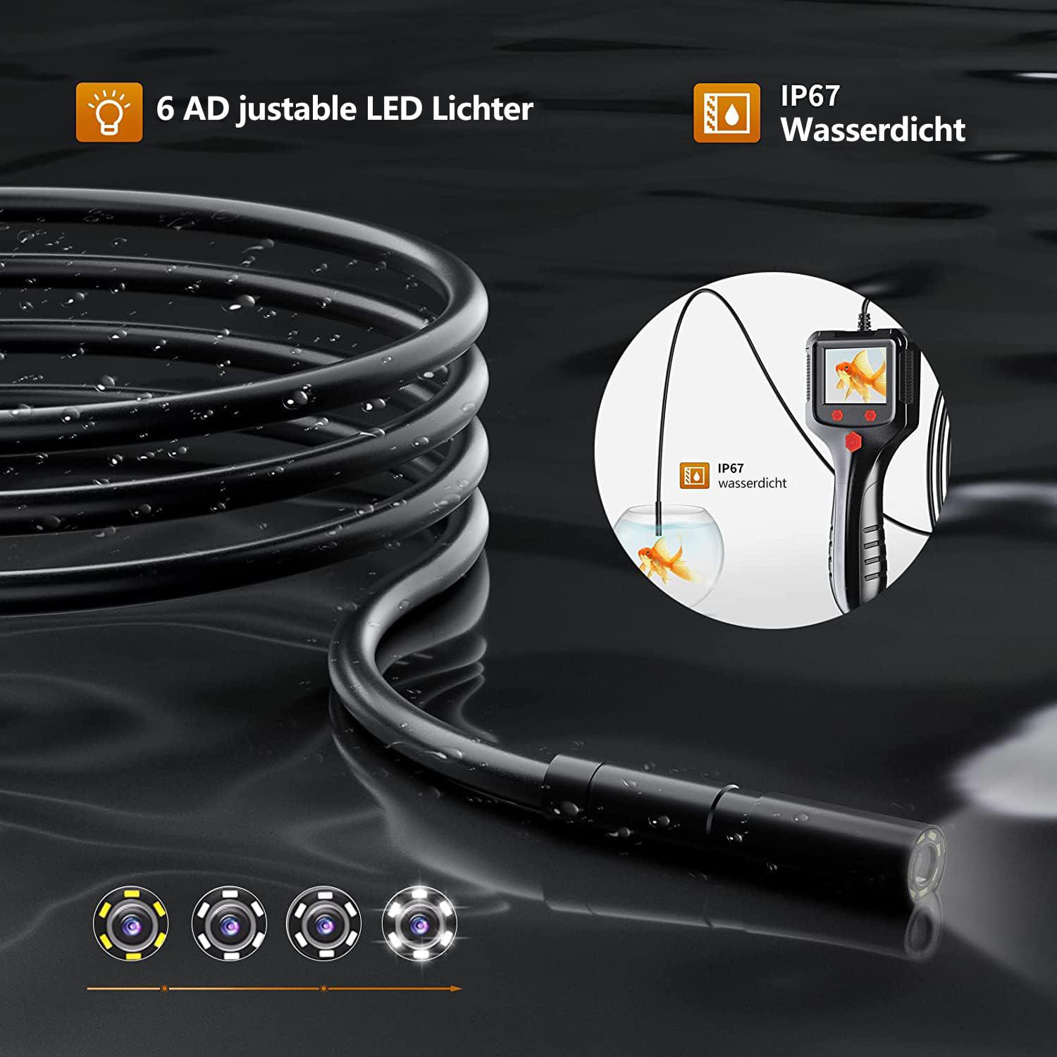 HD Dual-Lens Waterproof Endoscope