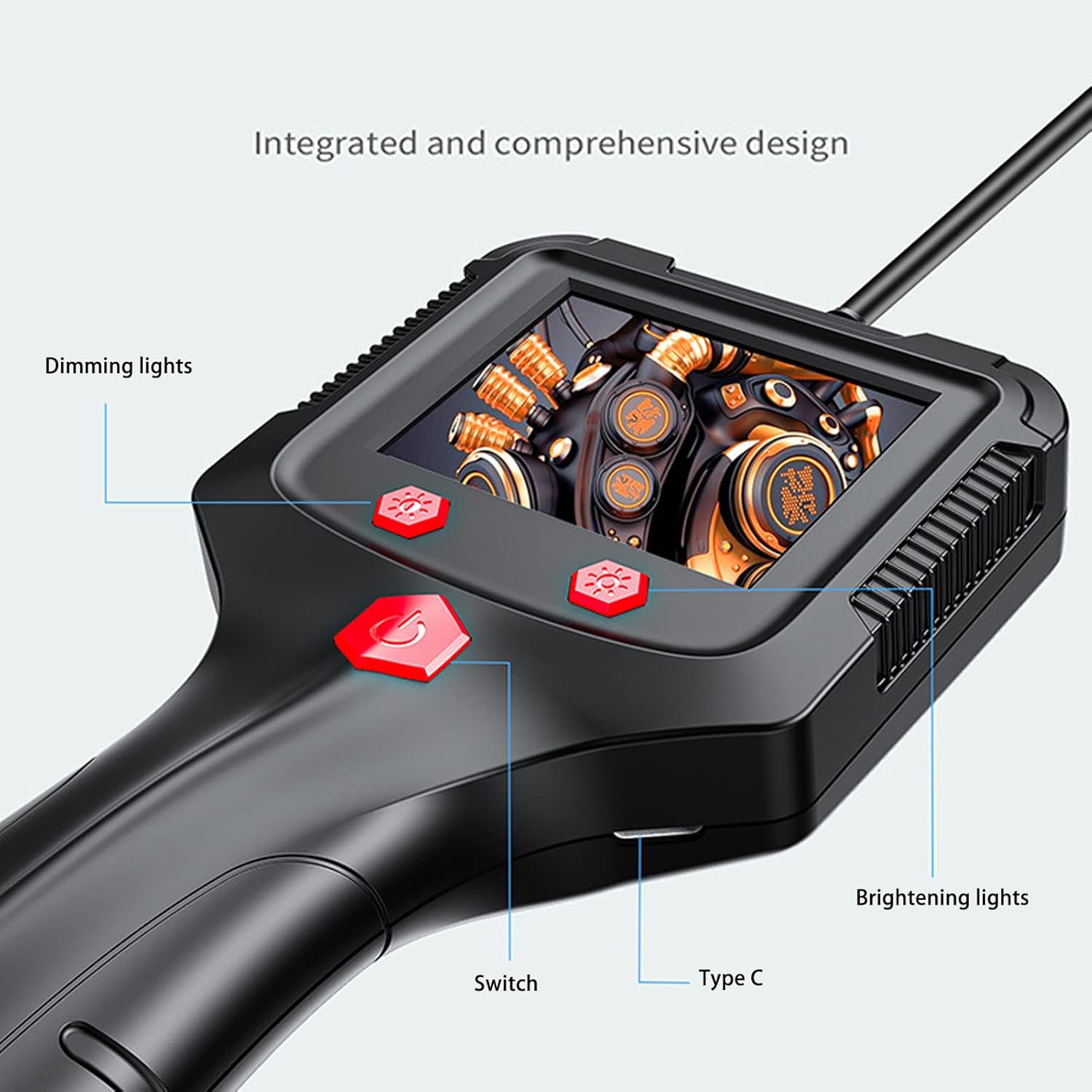 HD Dual-Lens Waterproof Endoscope