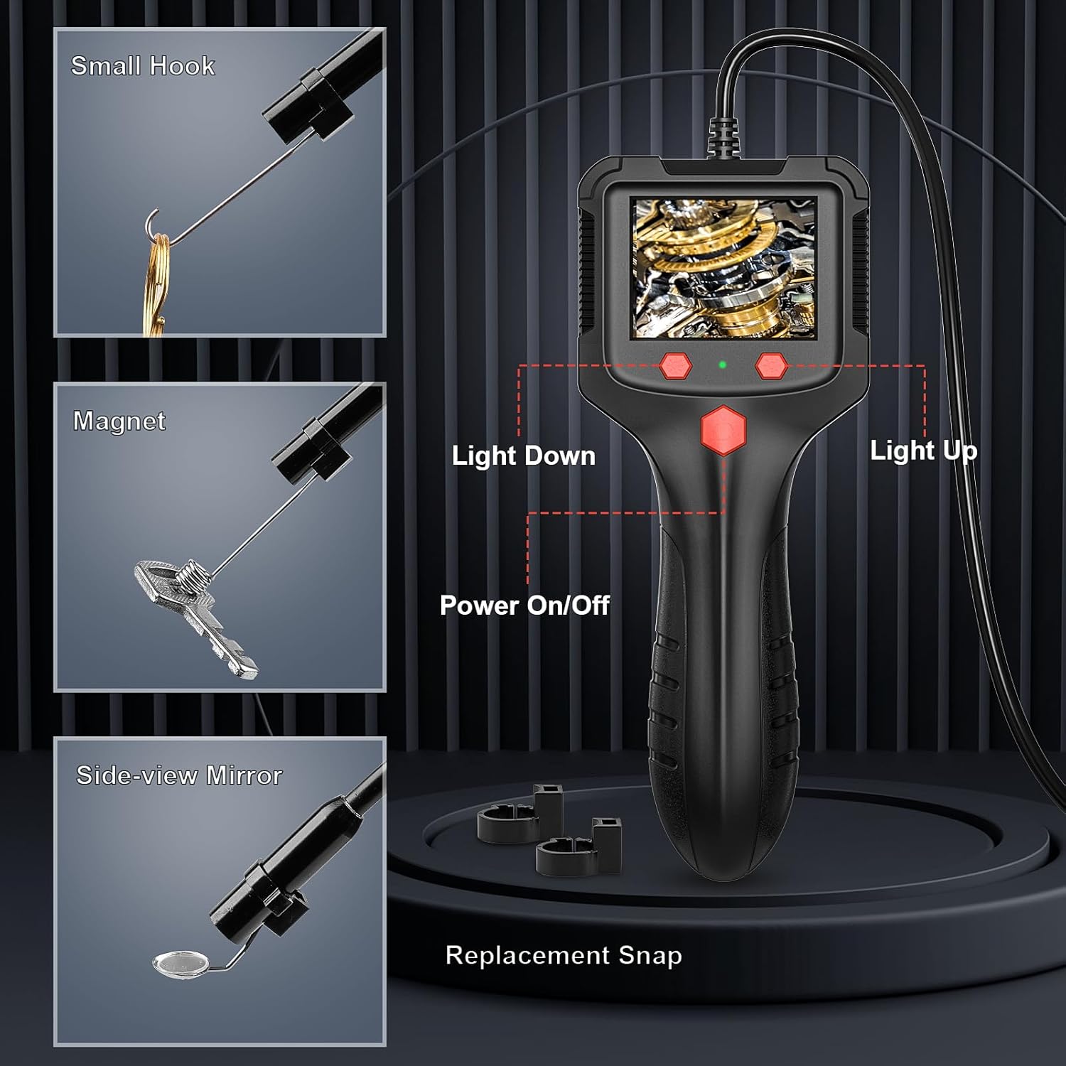 HD Dual-Lens Waterproof Endoscope