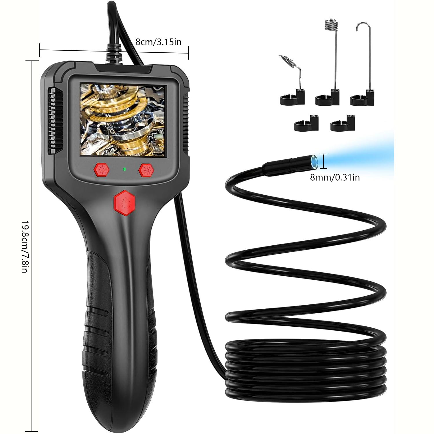 HD Dual-Lens Waterproof Endoscope