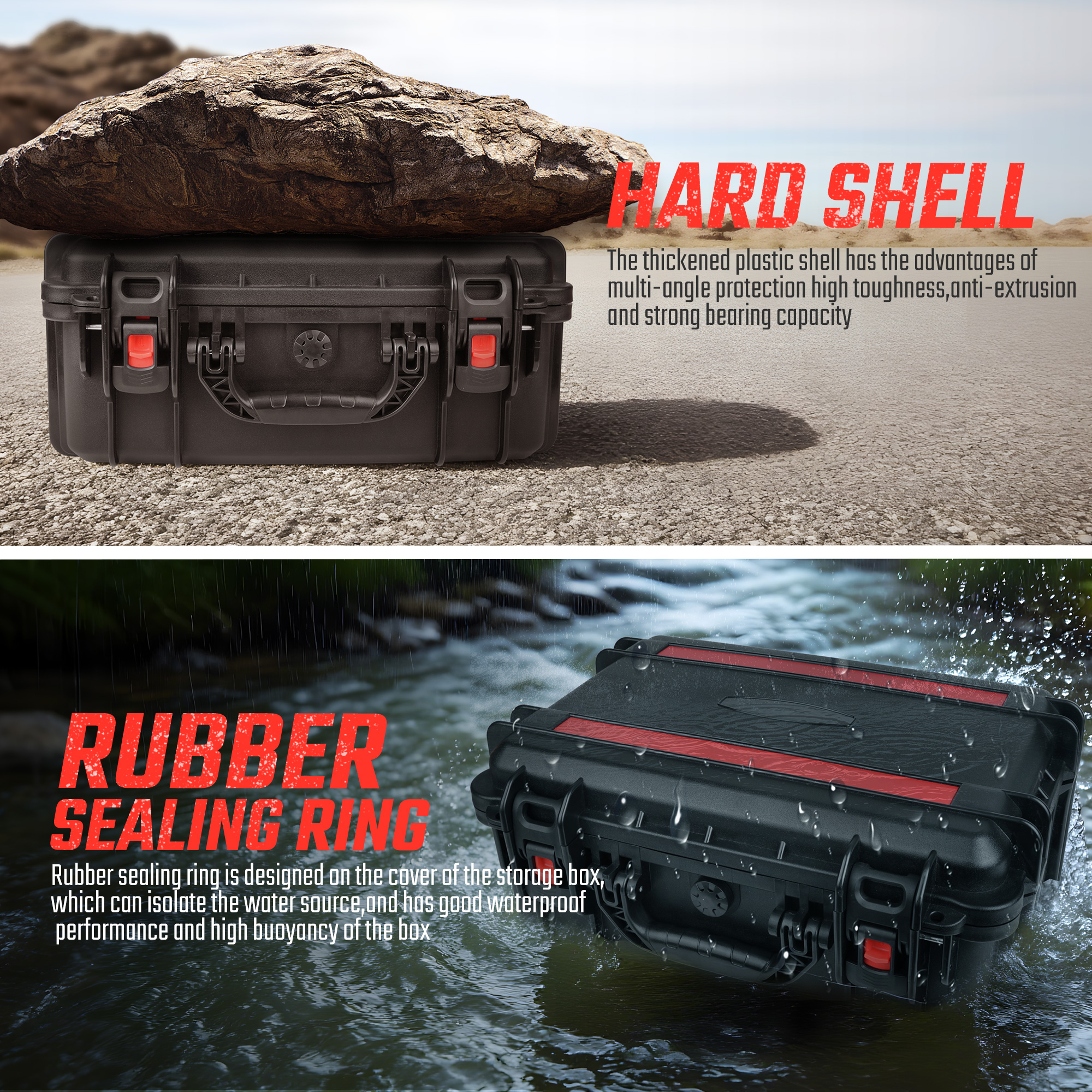 Professional Equipment Case With Adjustable Dividers