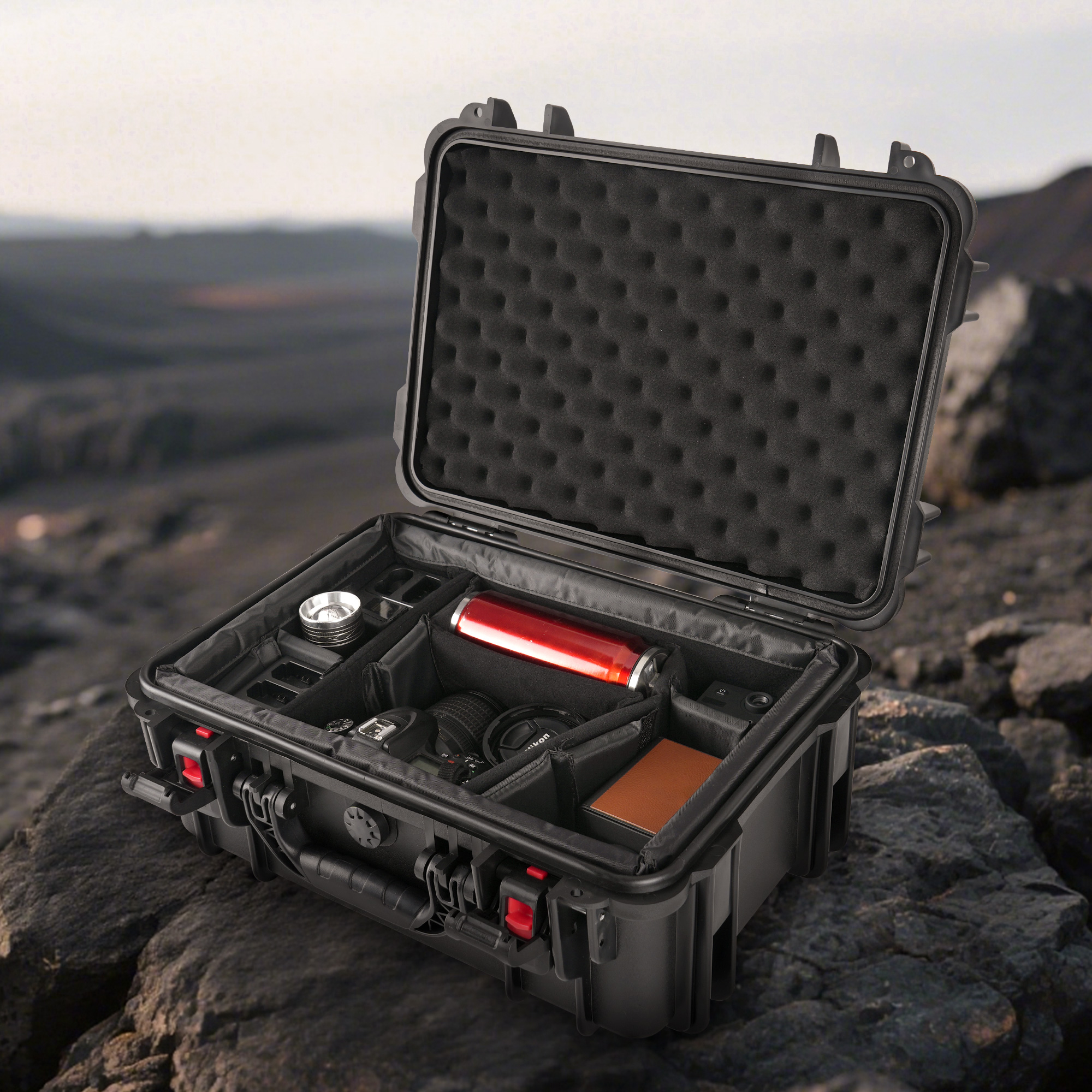 Professional Equipment Case With Adjustable Dividers