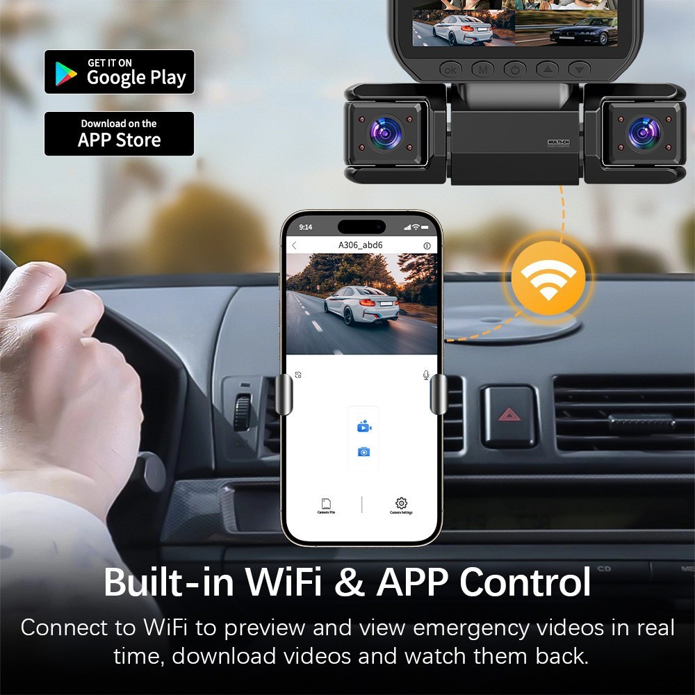 5G WiFi Dash Cam 4 Channel
