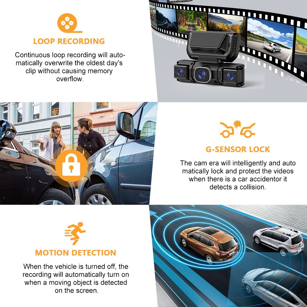 5G WiFi Dash Cam 4 Channel