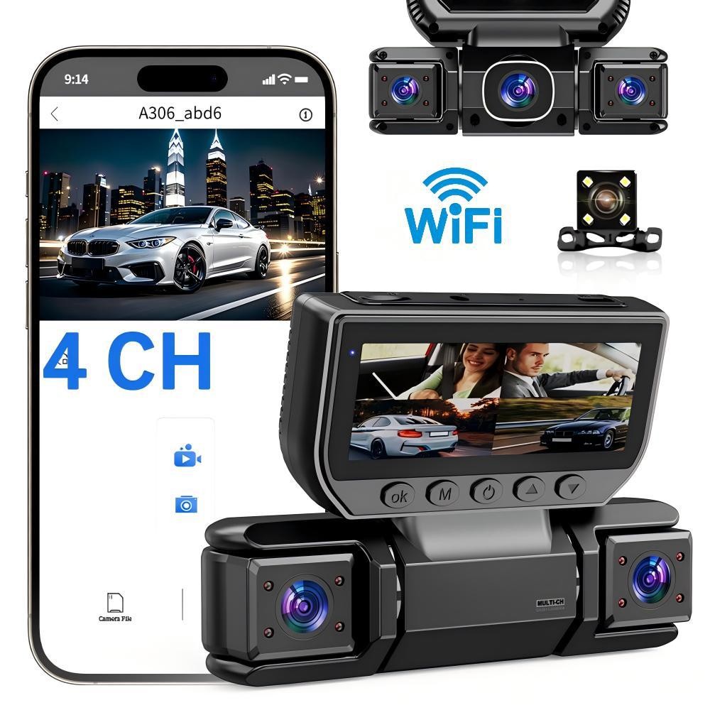 5G WiFi Dash Cam 4 Channel