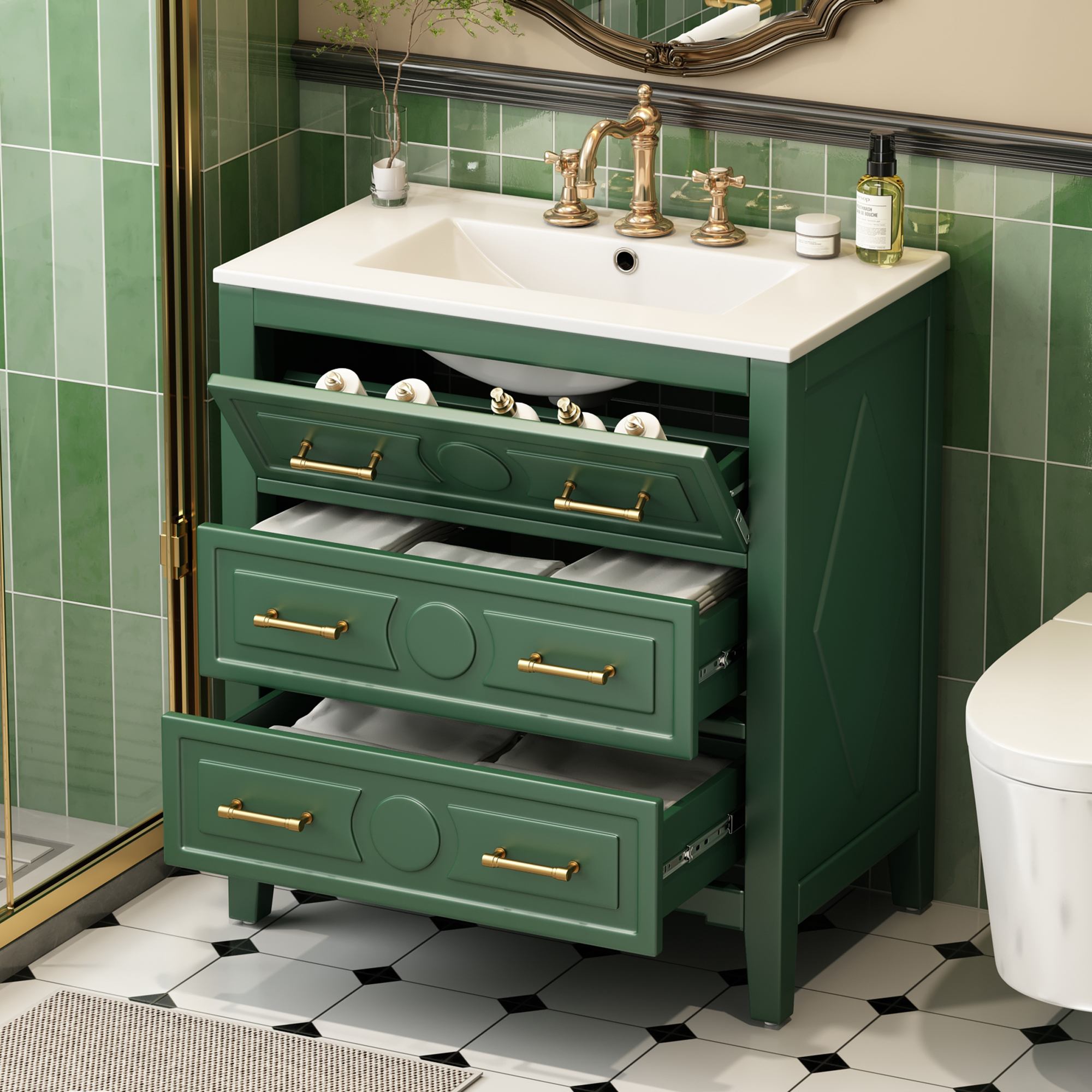 30 Bathroom Vanity With Ceramic Sink