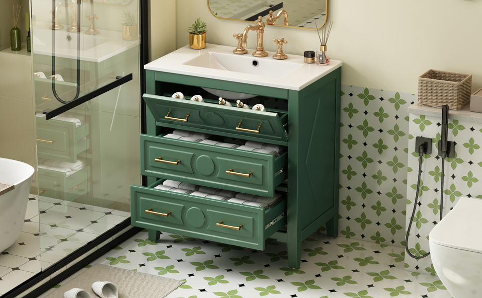 30 Bathroom Vanity With Ceramic Sink