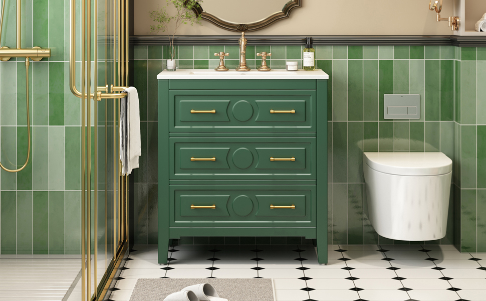 30 Bathroom Vanity With Ceramic Sink
