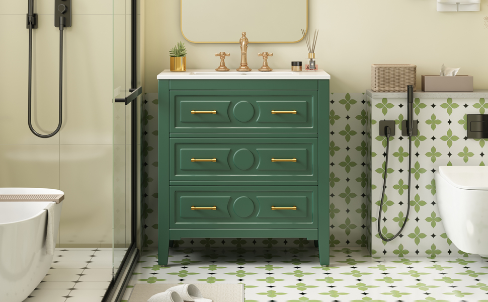 30 Bathroom Vanity With Ceramic Sink