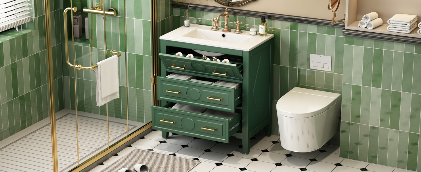 30 Bathroom Vanity With Ceramic Sink