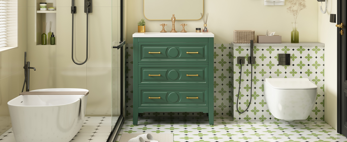 30 Bathroom Vanity With Ceramic Sink
