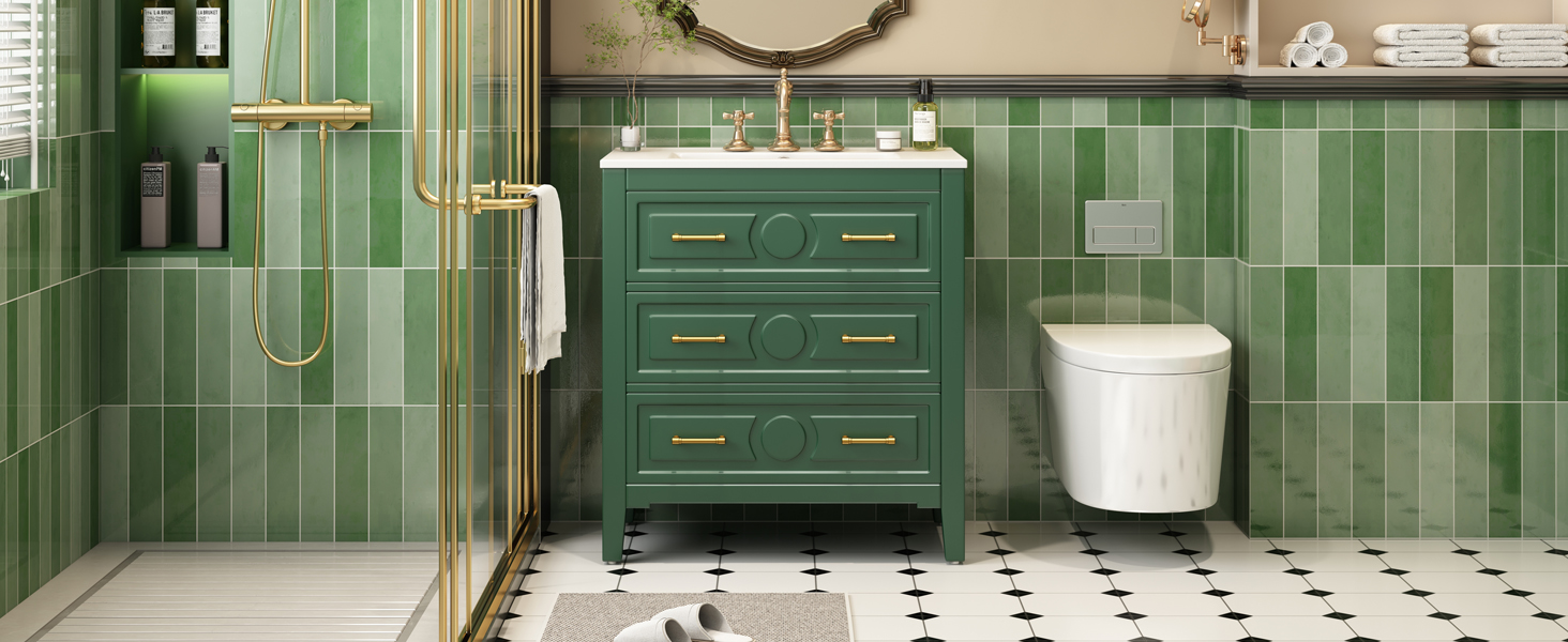 30 Bathroom Vanity With Ceramic Sink