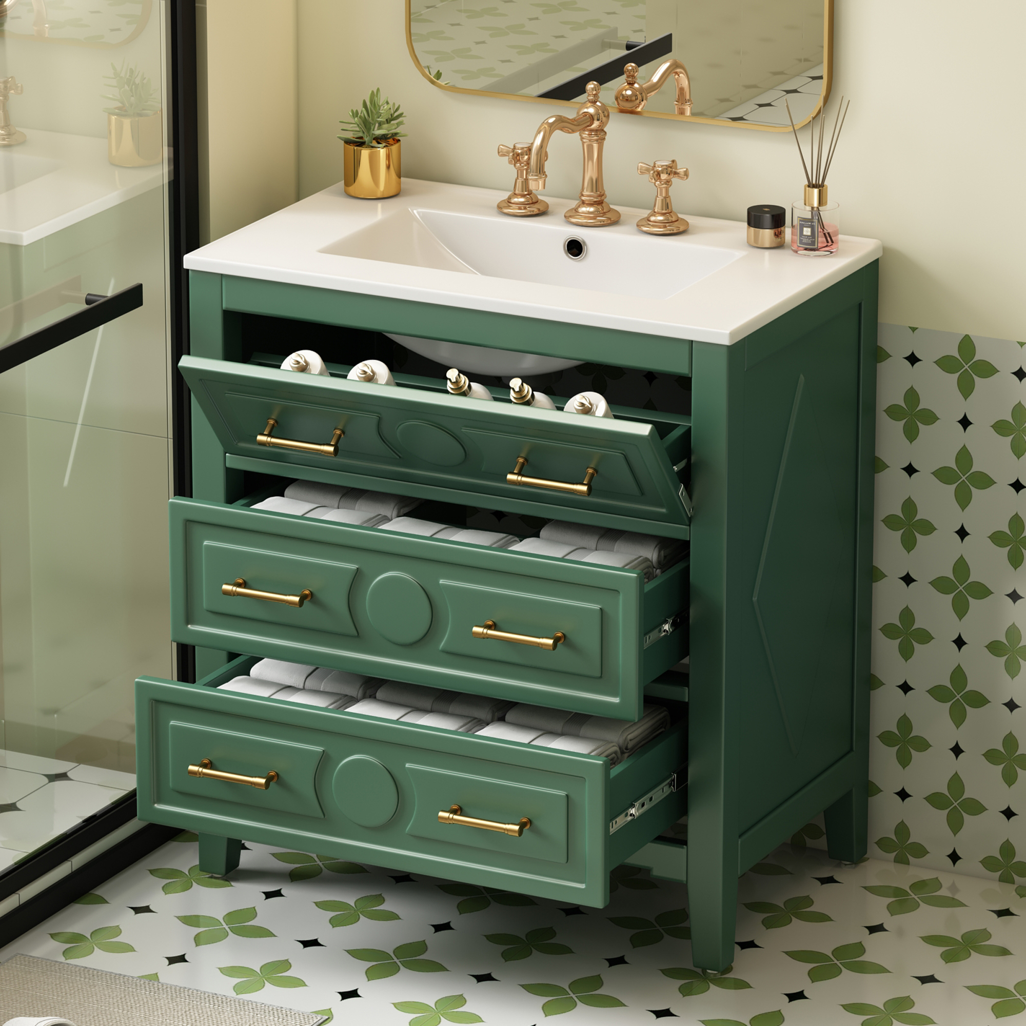 30 Bathroom Vanity With Ceramic Sink