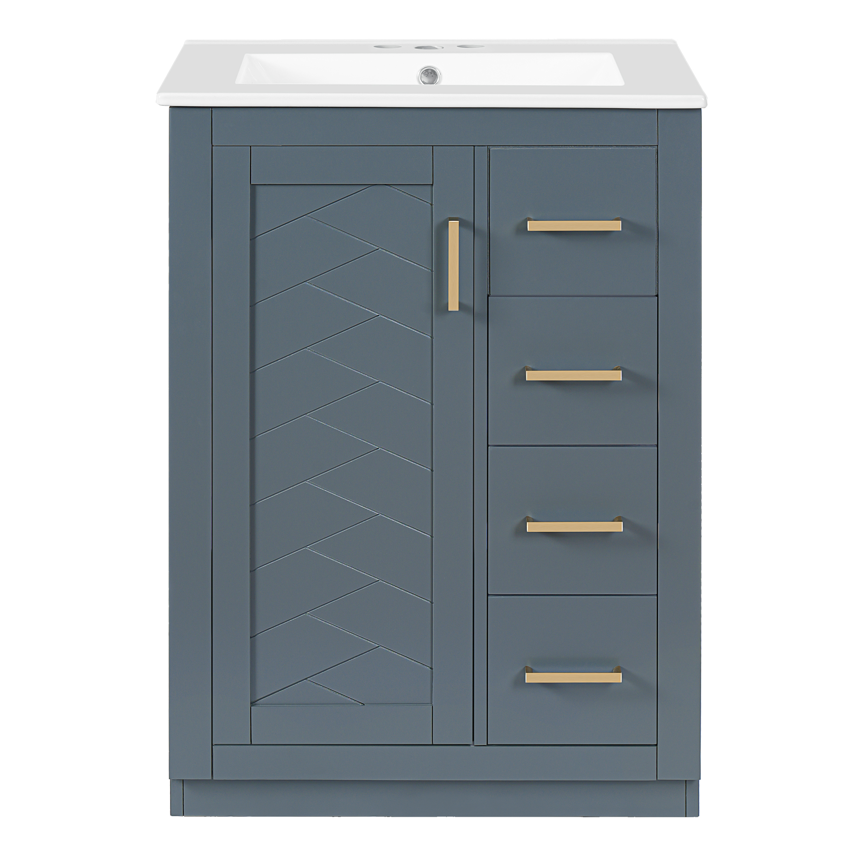 Bathroom Vanity Ceramic Sink Blue