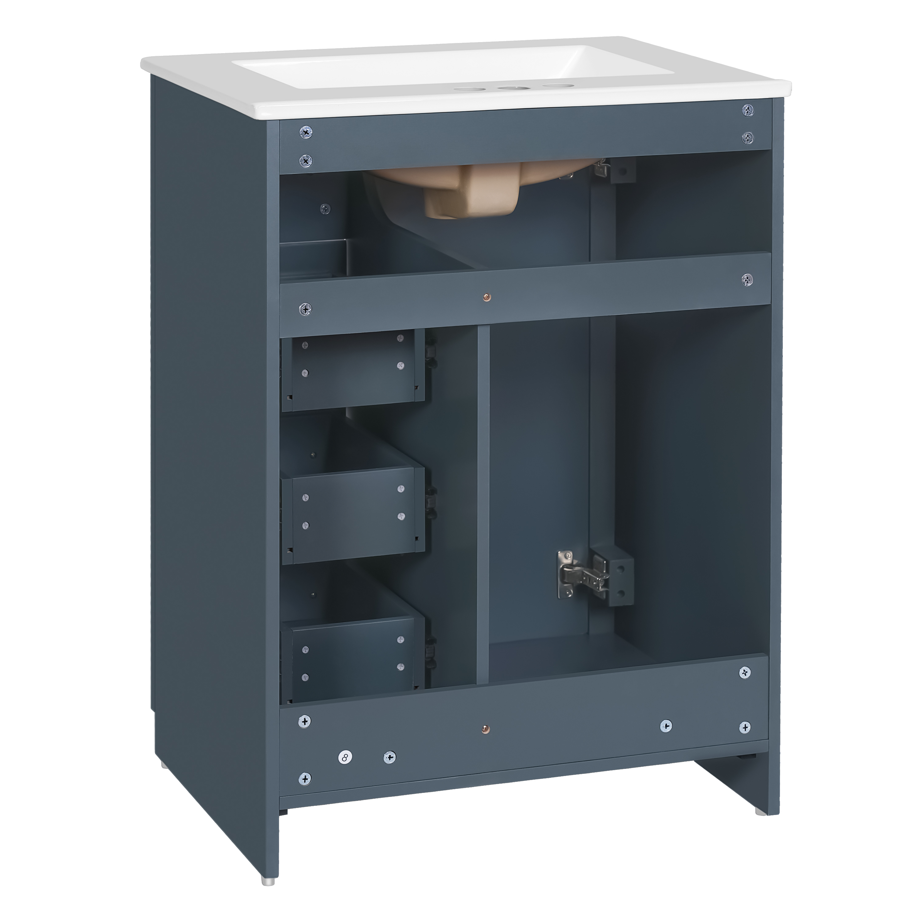 Bathroom Vanity Ceramic Sink Blue
