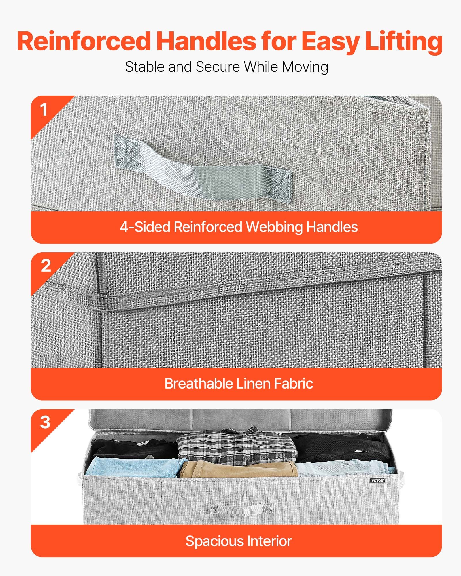 Under Bed Storage with Lids, 31.7 X 15.9 Inch
