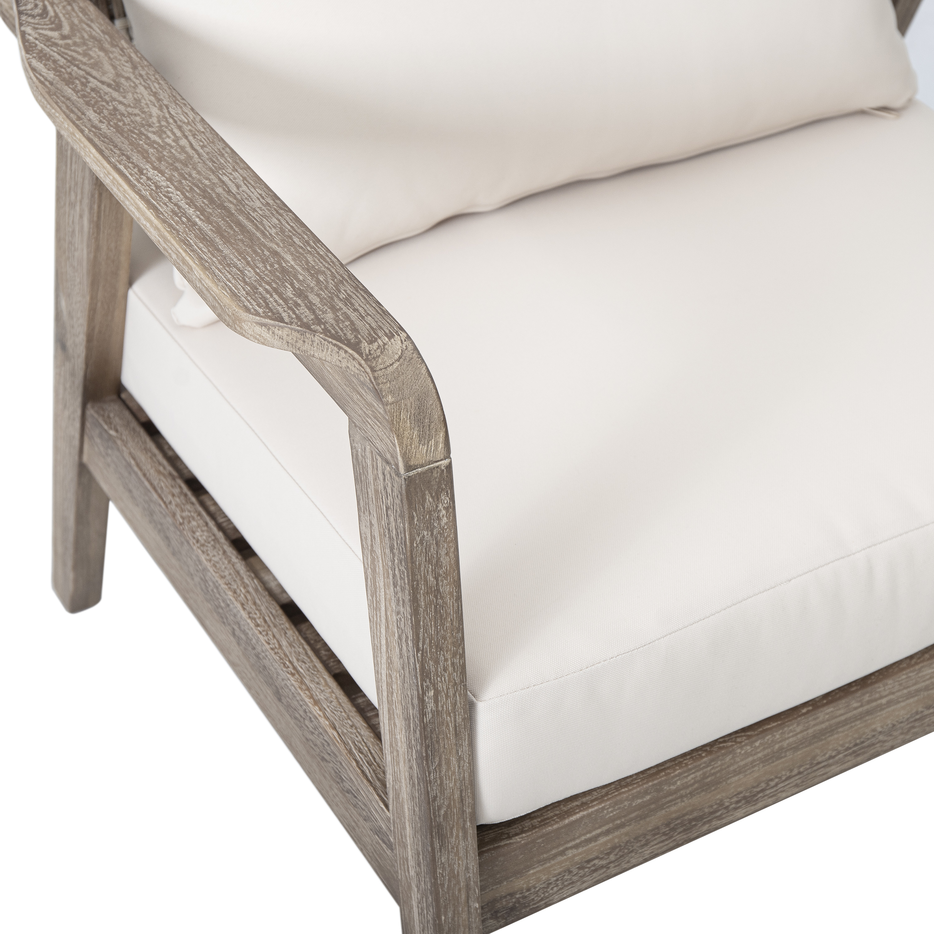 Acacia Wood Patio Club Chair Set