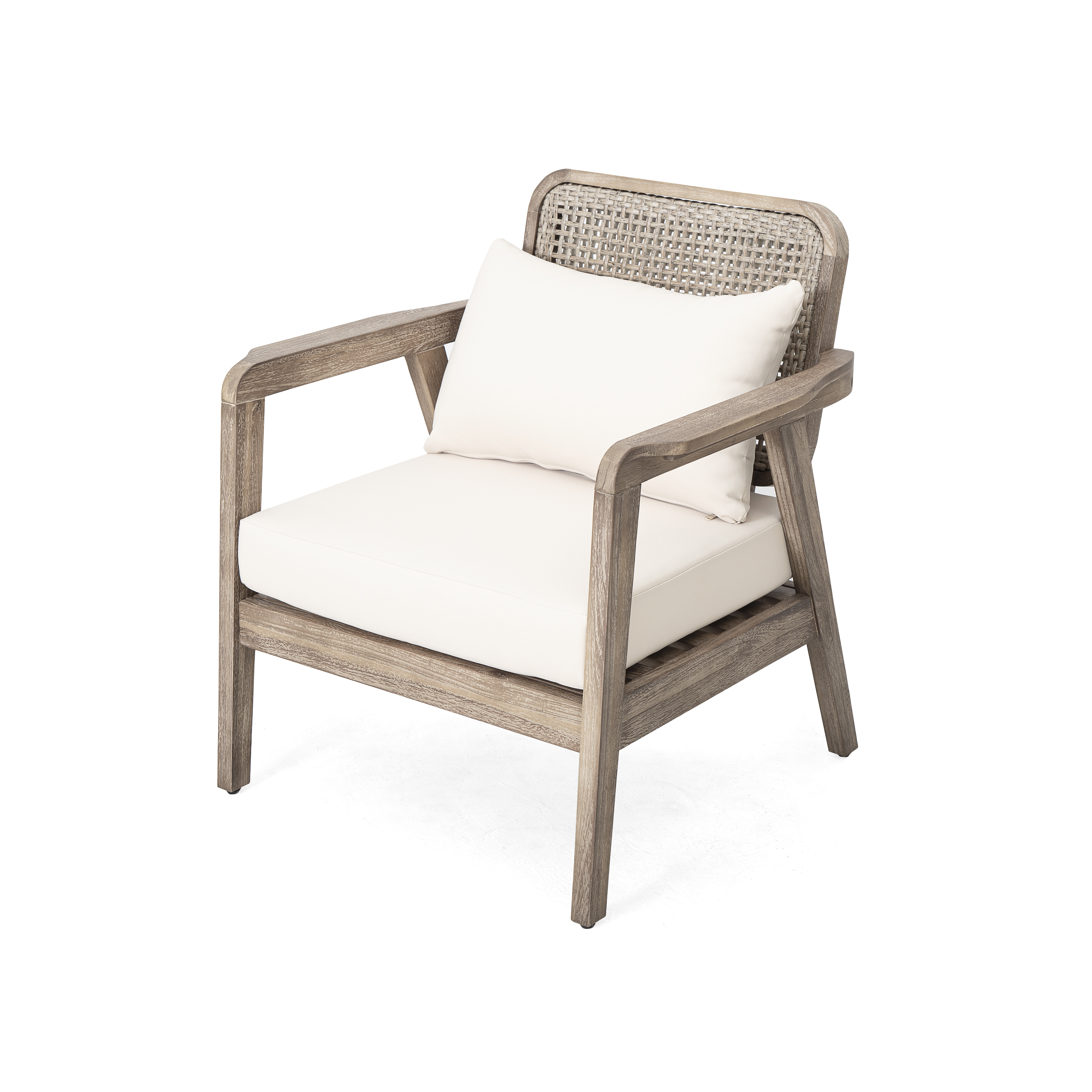 Acacia Wood Patio Club Chair Set