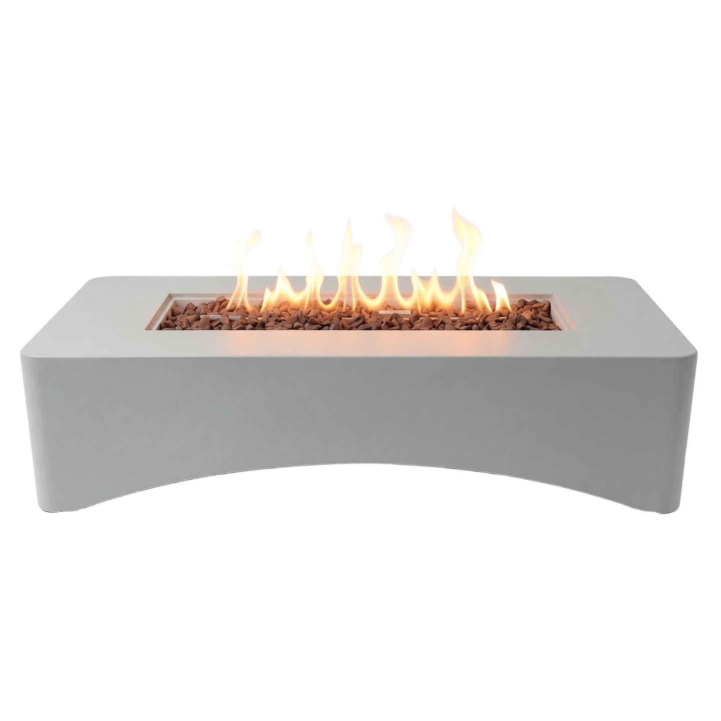 Propane Fire Pit Table, 56 Rectangular with Waterproof Cover