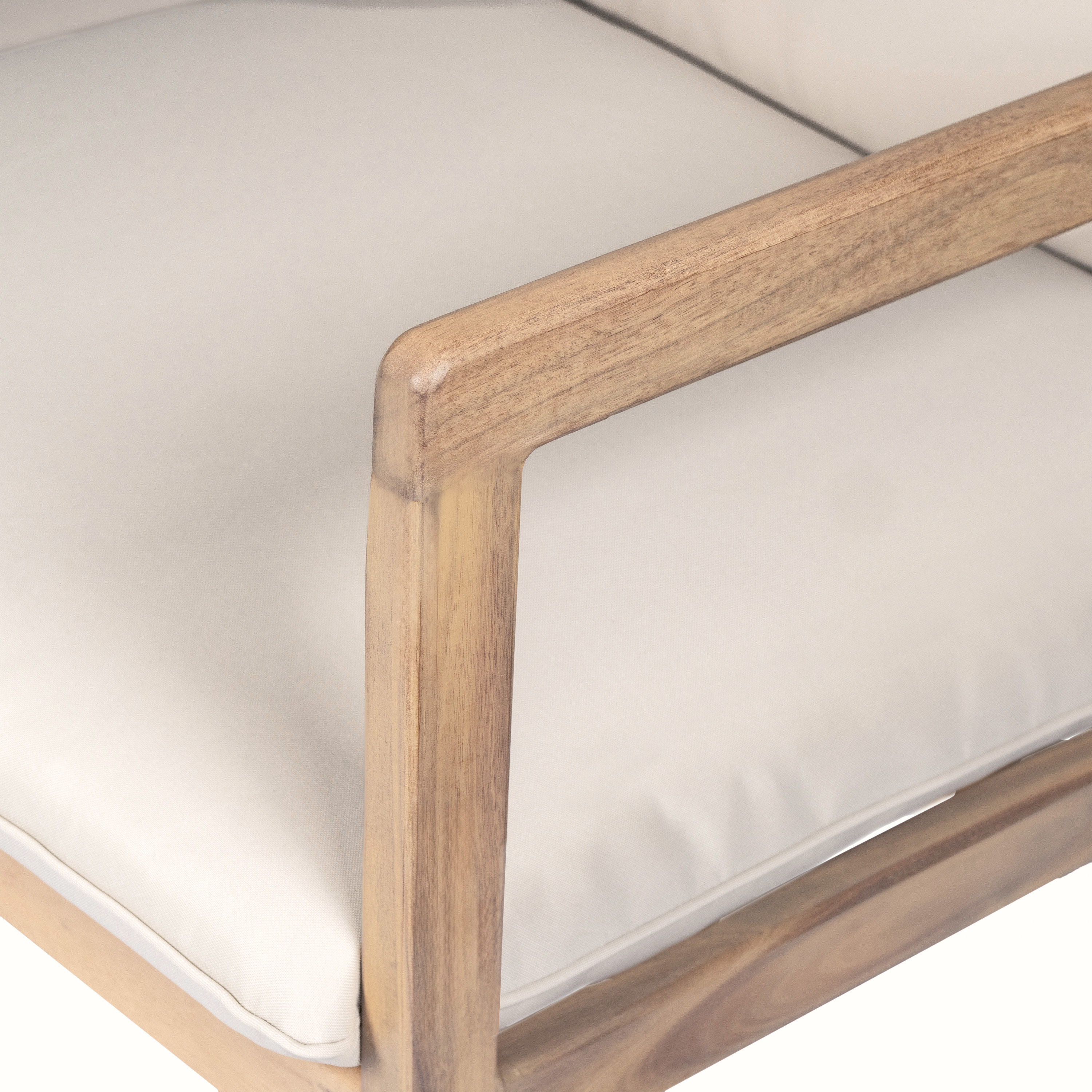 Acacia Wood Armchair Patio Set