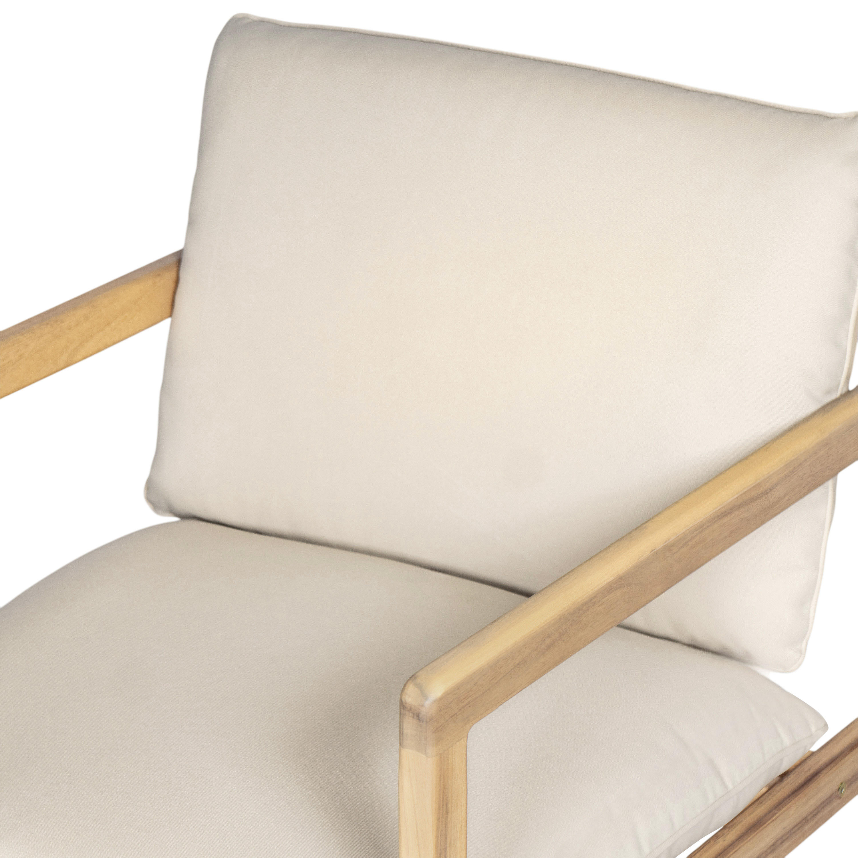Acacia Wood Armchair Patio Set