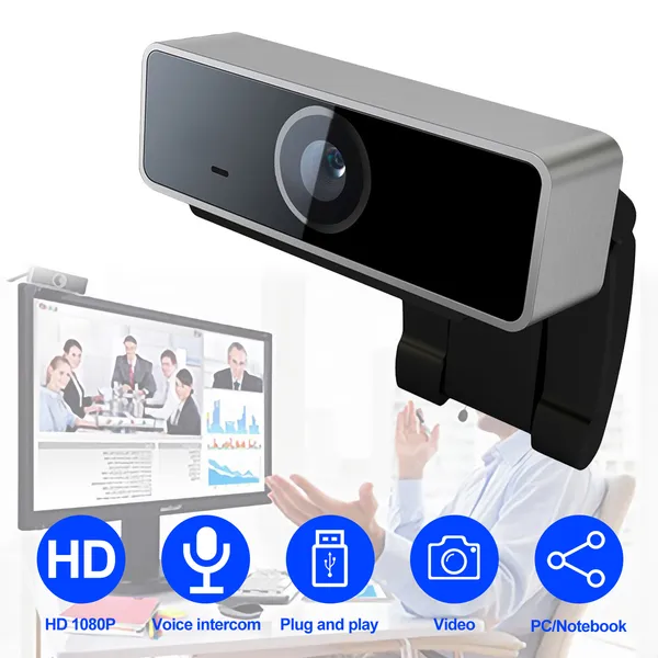 FHD 1080P Webcam with Auto Focus and Microphone