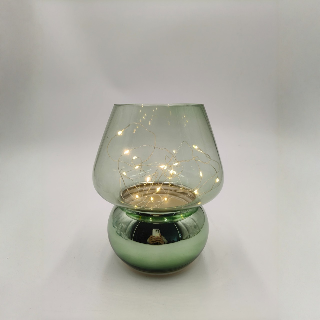 Glass Mushroom Battery-Powered Lamp