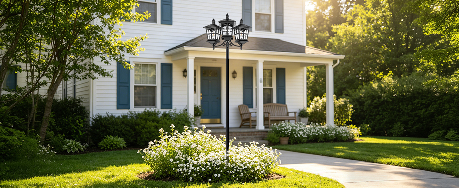 Solar Street Light Post Lamp