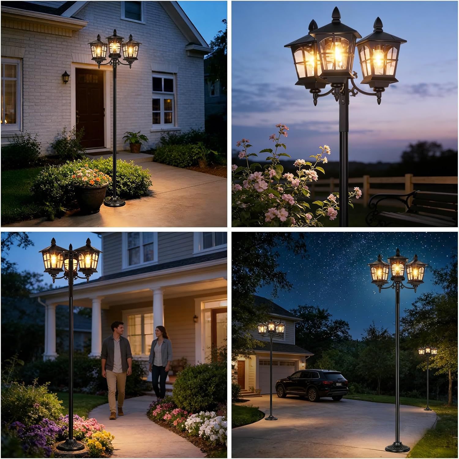 Solar Street Light Post Lamp