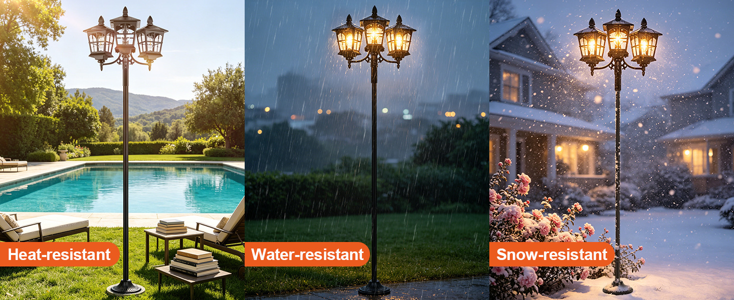 Solar Street Light Post Lamp