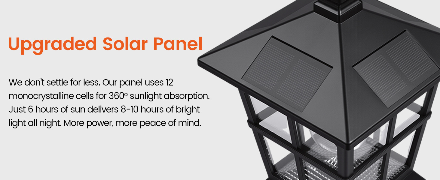 Solar Street Light Post Lamp