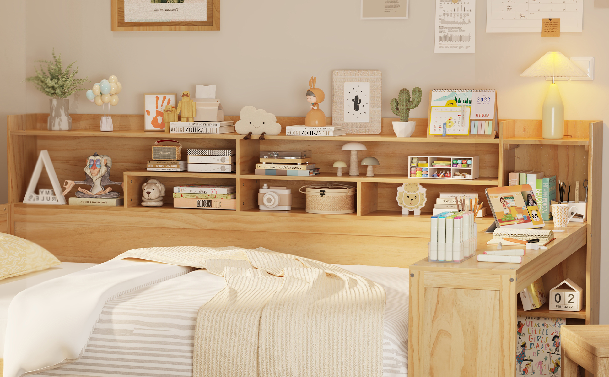 Wooden Twin Size Daybed Storage
