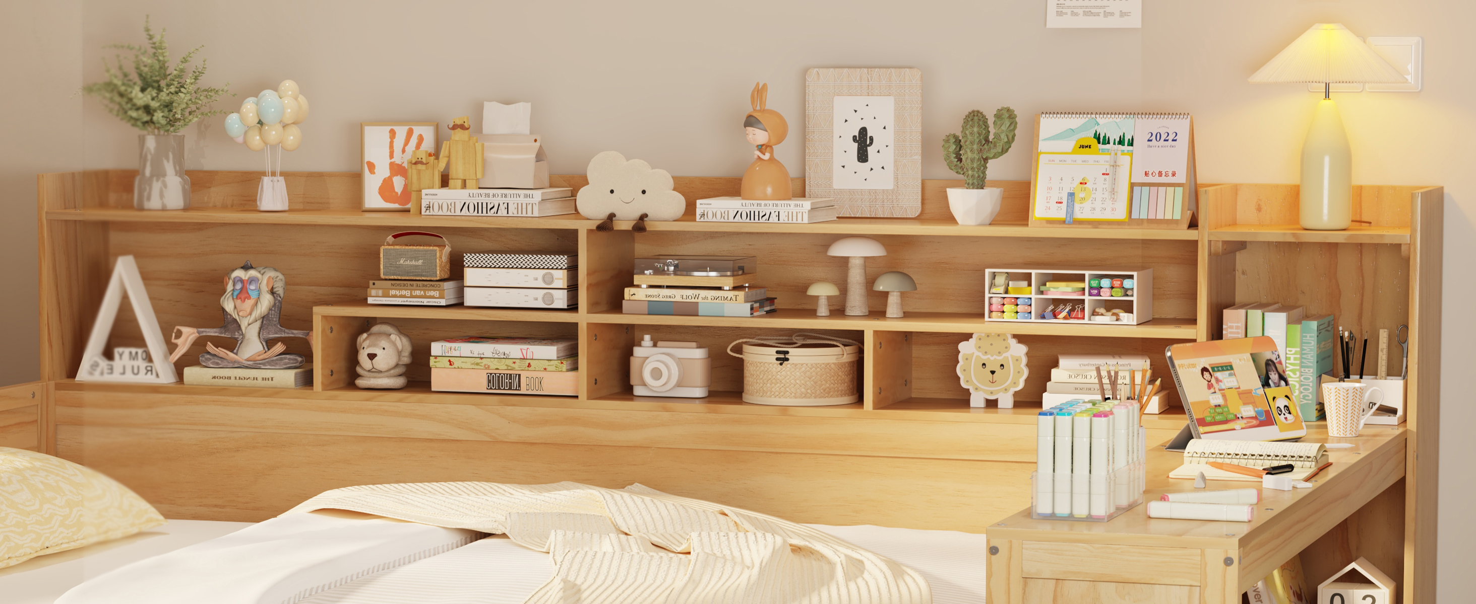Wooden Twin Size Daybed Storage