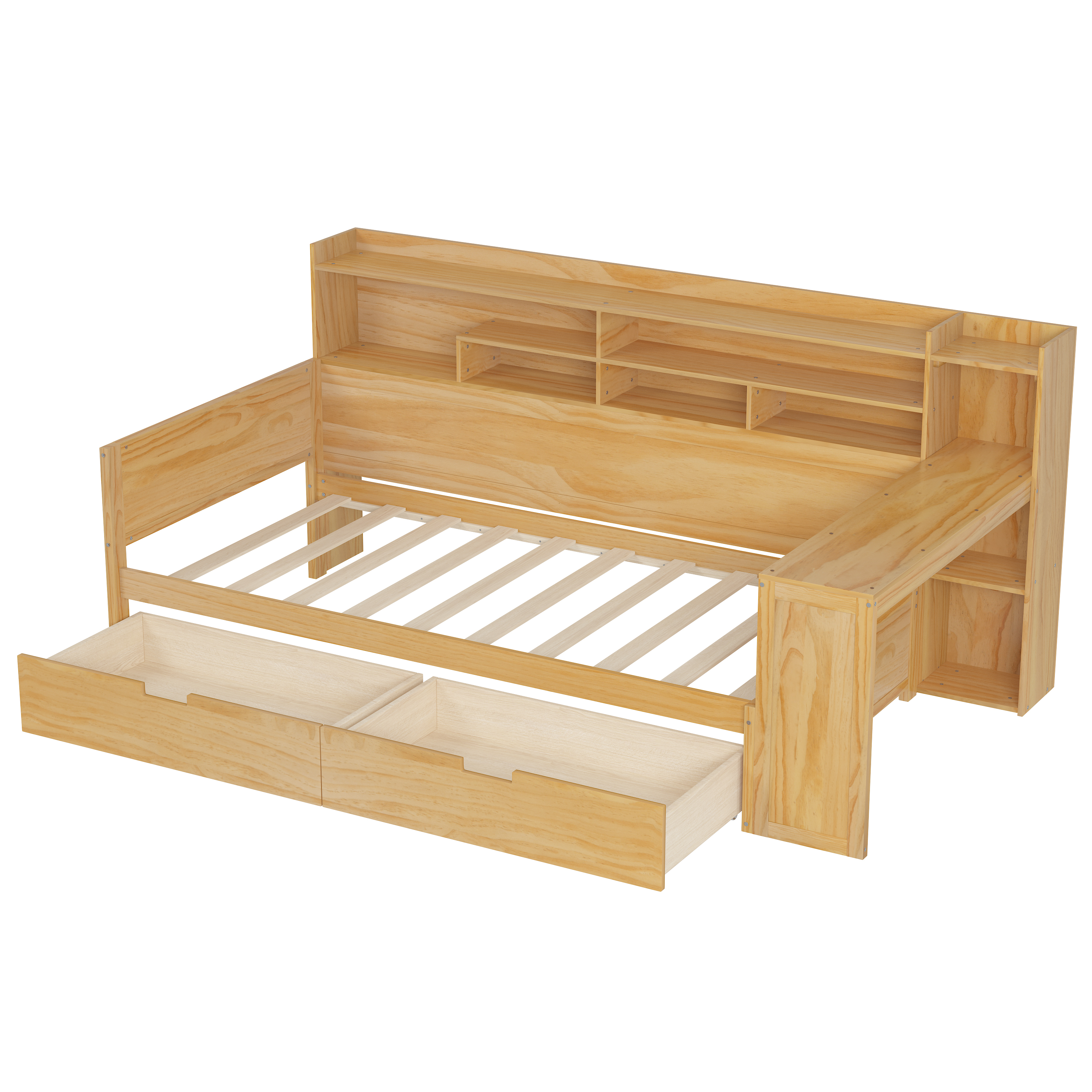 Wooden Twin Size Daybed Storage