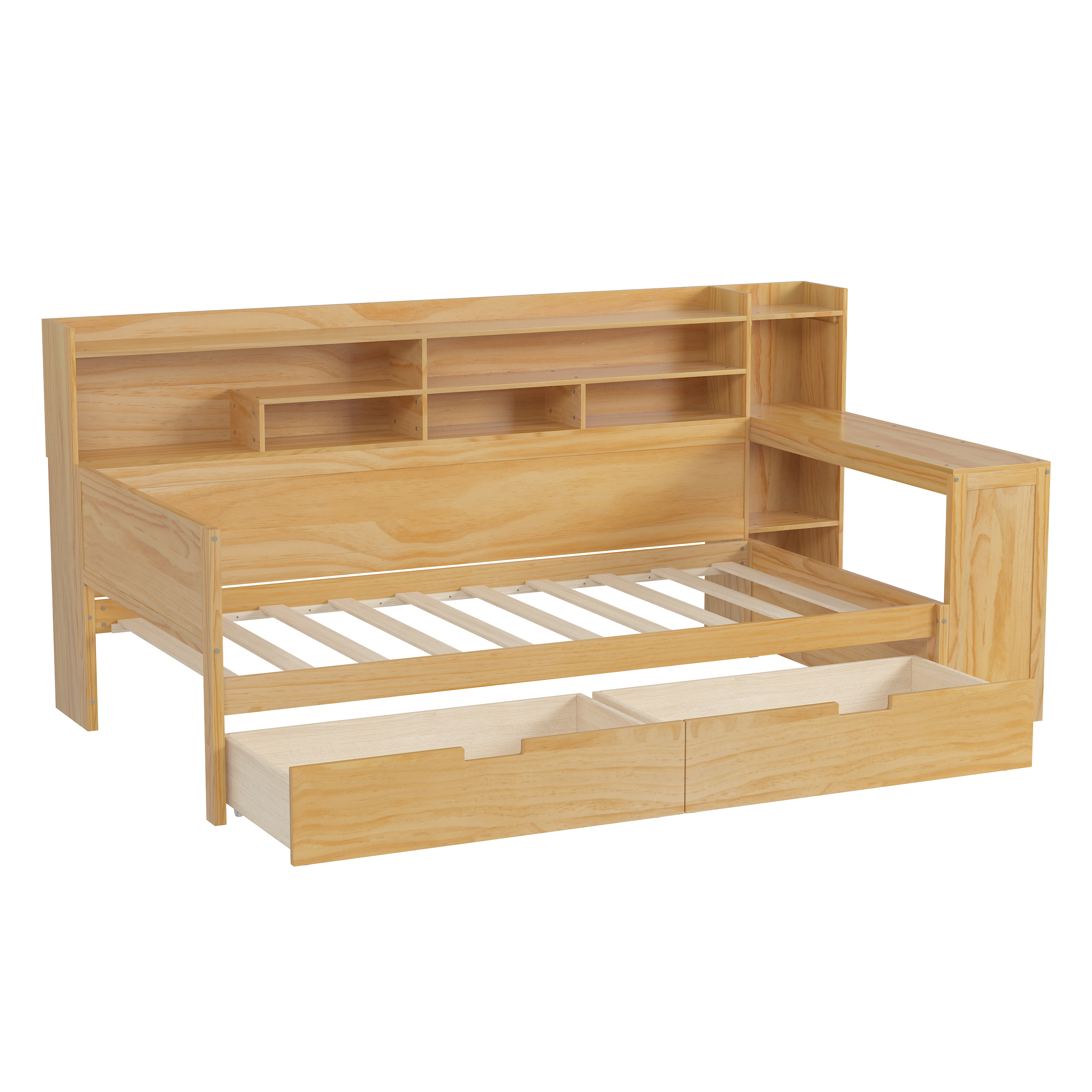 Wooden Twin Size Daybed Storage
