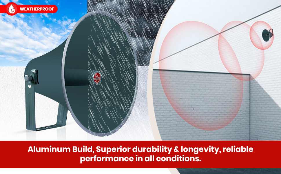 PA Horn Speaker, 600W Weatherproof