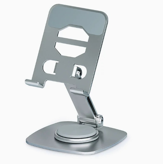 Rotating Phone Stand Desktop Metal Bedside Tablet Holder