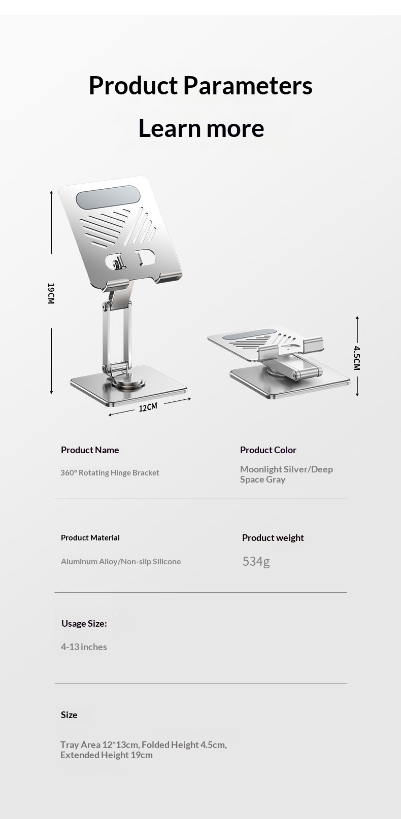 Adjustable Phone and Tablet Stand