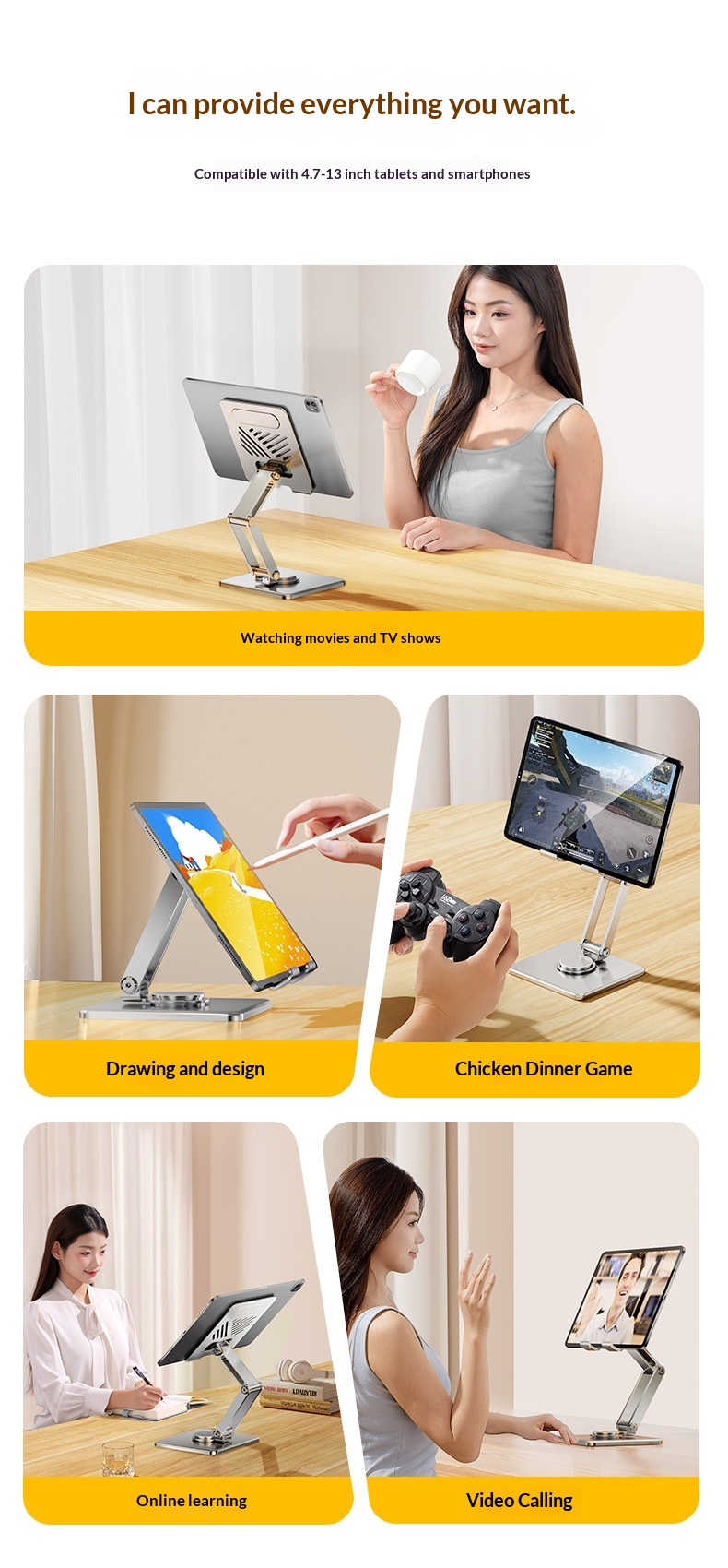 Adjustable Phone and Tablet Stand