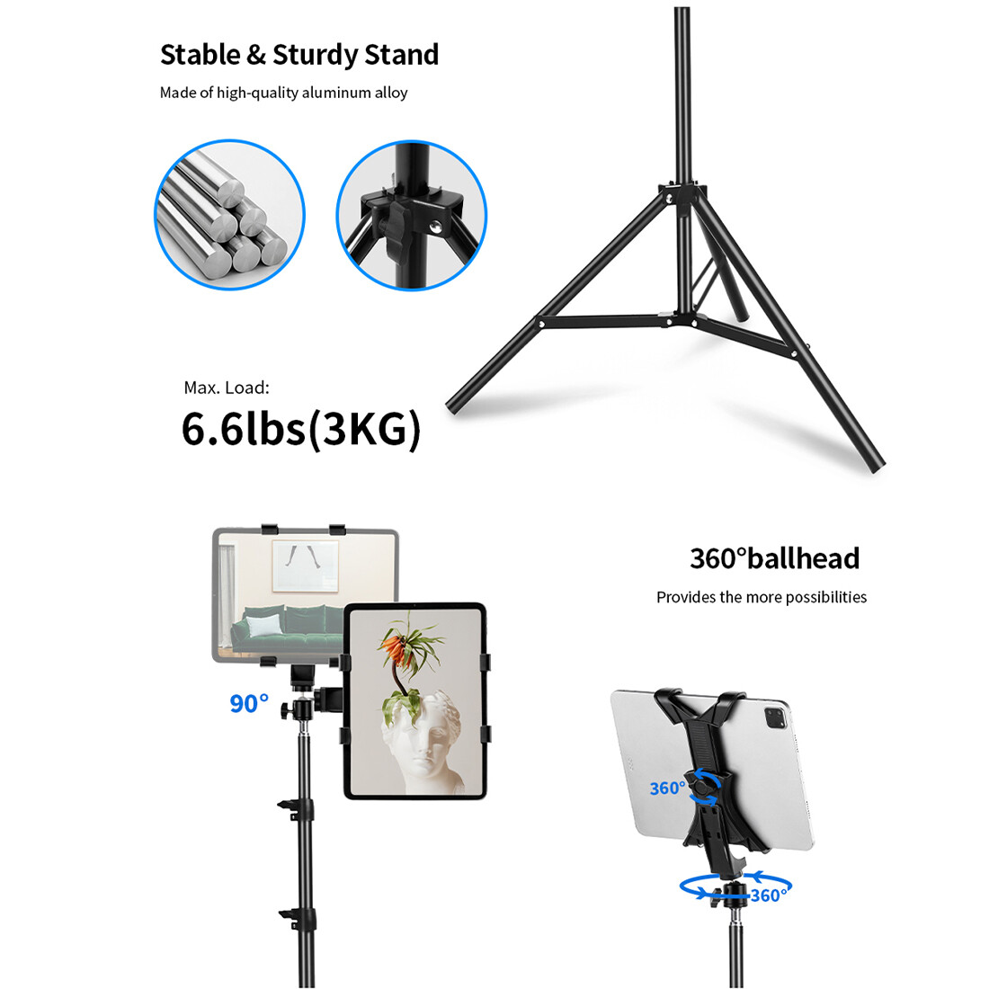 Tablet Floor Stand Tripod