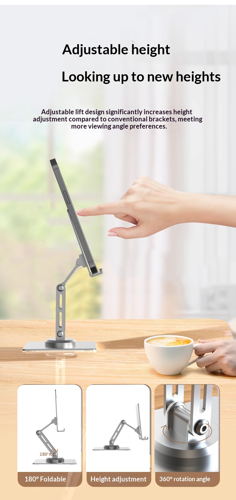 Aluminum Tablet and Phone Stand