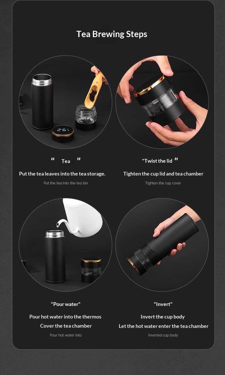 Smart Temperature-Display Insulated Mug