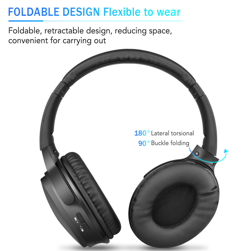 Wireless Headset Noise Cancelling Folding