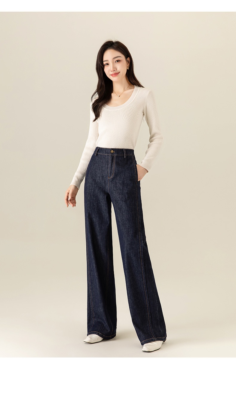 Womens Straight-Leg Denim Jeans